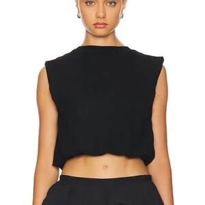 New Lioness revolve field of dreams Black Sleeveless Crop Top   Size medium